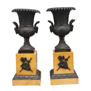 Antique Bronze Urns, Set of 2