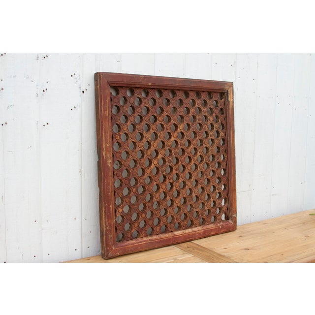 19th Century Early 20th Century Floral Lattice Screen For Sale - Image 5 of 8