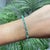 Emerald Mosaic 2.61 Ct Natural Vivid Green Emerald 925 Sterling Silver Bangle Bracelet for Women For Sale - Image 8 of 12