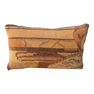 Antique 18th Century French Architectural Tapestry Pillow For Sale