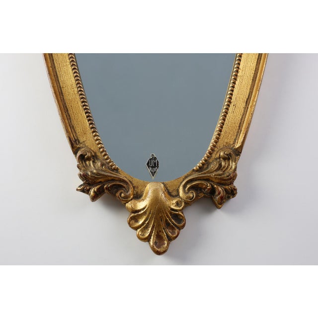 Gold 20th Century Louis XV Mirror in Gilt Wood from VM, Belgium, 1950s For Sale - Image 8 of 11