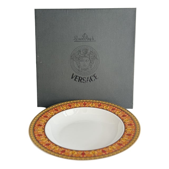 Medusa Rim Soup Plate by Versace for Rosenthal, 1990s For Sale