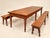Wood Louis Philippe Farmhouse Pitchpin Table and Benches, 1950s, Set of 3 For Sale - Image 7 of 8