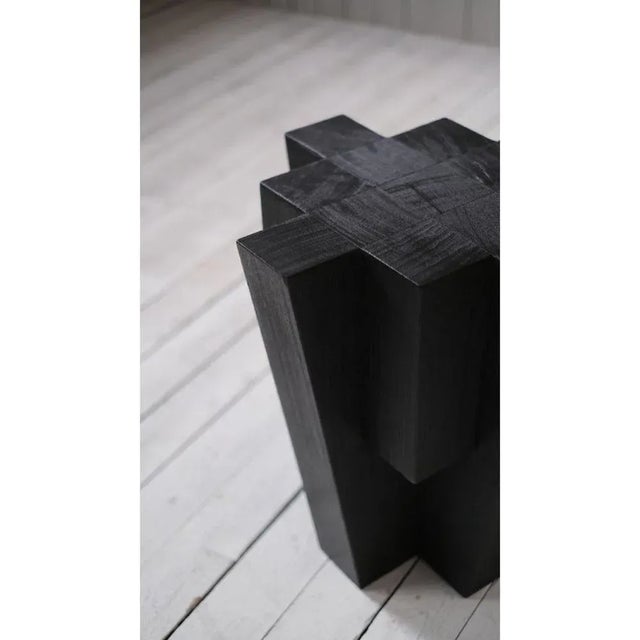 Contemporary Black Bunker Side Table by Arno Declercq For Sale - Image 3 of 6