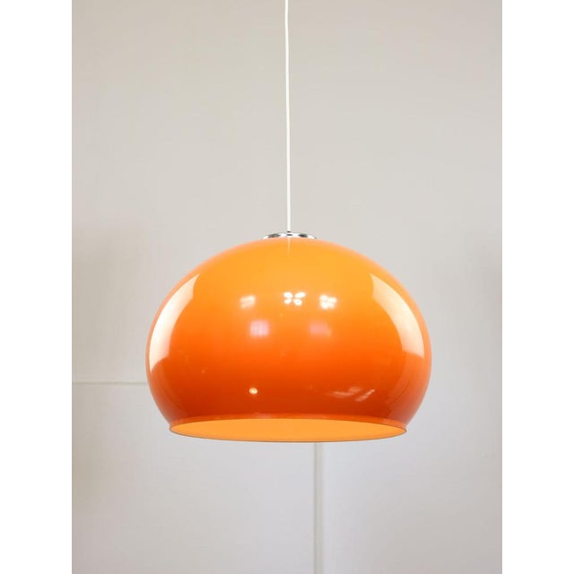 Large Space Age Pendant in Orange from Guzzini, 1970s For Sale - Image 16 of 18