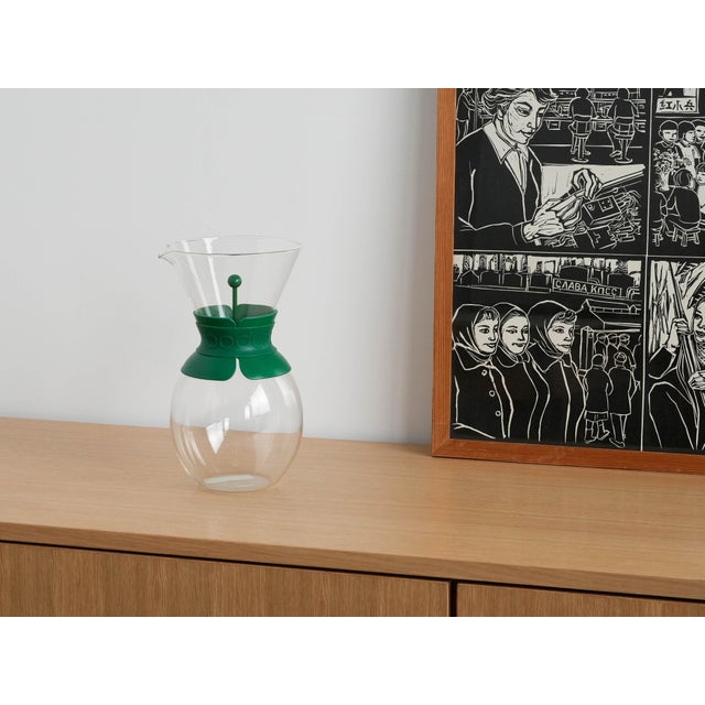 Glass Vintage Danish Glass Coffee Pot from Bodum, 1980s For Sale - Image 7 of 8