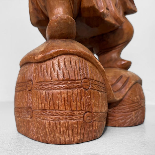 Japanese Wooden Daikokuten Figure, 1960 For Sale - Image 6 of 12