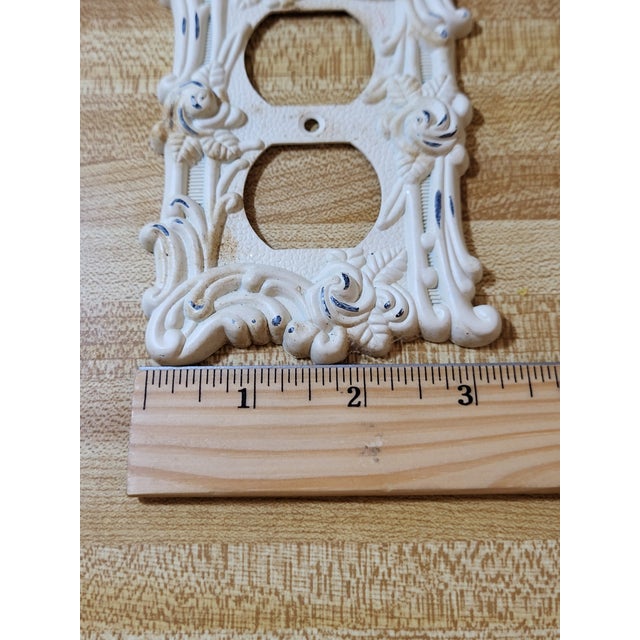 White Mid-Century Modern Cast Iron Outlet Covers For Sale - Image 8 of 8