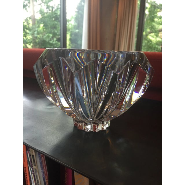 Art Deco 1970s Orrefors Crystal Bowl or Vase For Sale - Image 3 of 6