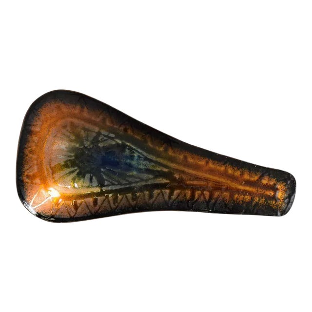 1960s Romolo & Verzolini Italian Trinket Tray Copper Enamel For Sale