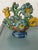 1930s Antique Hubley Painted Iron Doorstop Epergne of Flowers For Sale - Image 5 of 5