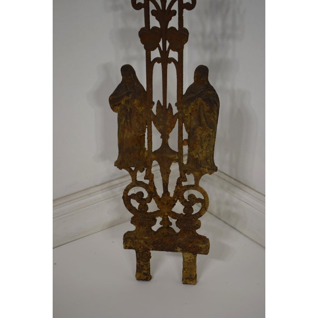 19th-Century French Cast Iron Cross W/Tips For Sale - Image 4 of 6