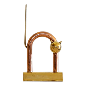 Walter Von Nessen Copper and Brass Doorstop