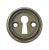 Set of 10 Vintage Circular 1.5 In. Brass Plated Steel Door Keyhole Covers For Sale - Image 4 of 6
