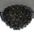 Modern Modernist Handblown Murano Smoked Glass Polyhedral Flush Mount W/ Brass Fittings For Sale - Image 3 of 16