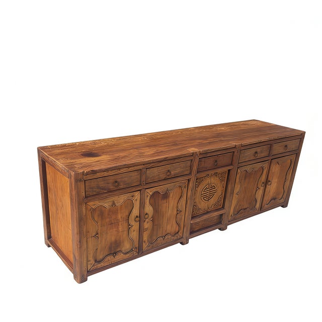 Chinese Rustic 17th Century Elm Sideboard For Sale - Image 3 of 5