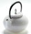 Metal Mid Century Japanese Ceramic White Tea-Pot With Iron Handle For Sale - Image 7 of 12