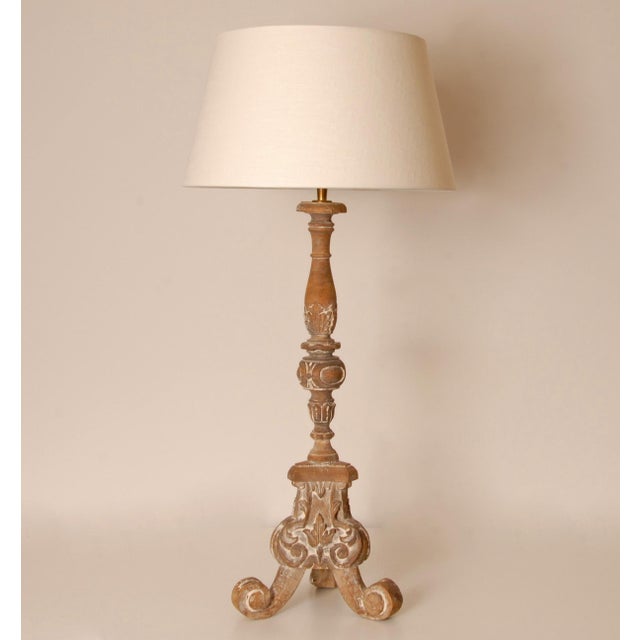 Vintage Country style table lamps with linen shades - a pair Style: Country, farmhouse, Vintage Design: In the style of...