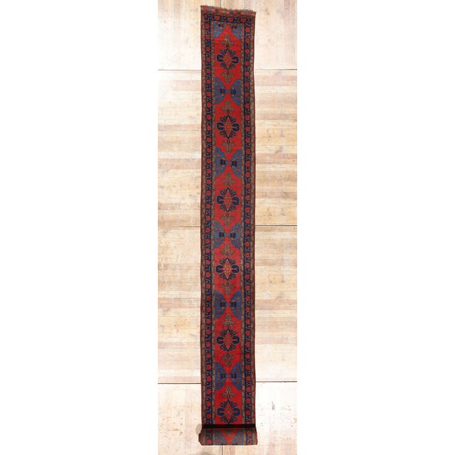 Antique Afghan Turkoman Rug, 02'10 X 30'01 For Sale - Image 9 of 9