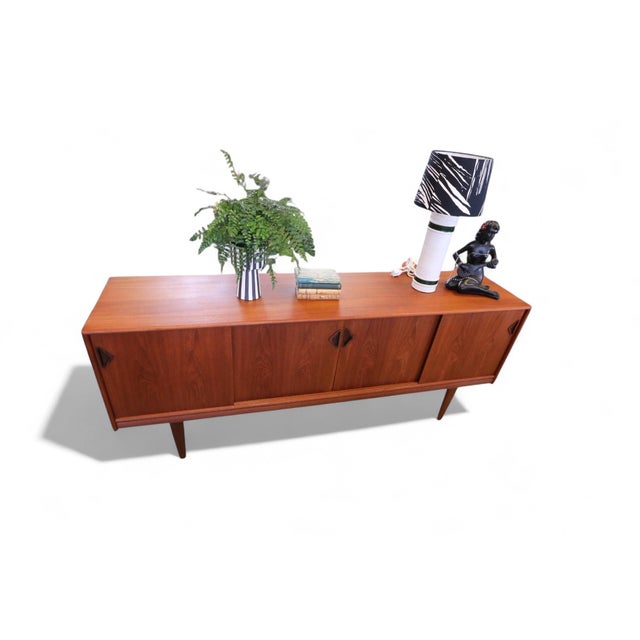 Brown Danish Teak Sideboard with Bar and Sliding Doors from Gern, 1960s For Sale - Image 8 of 18