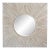 White Wash Wood Sunburst Square Wall Mirror For Sale