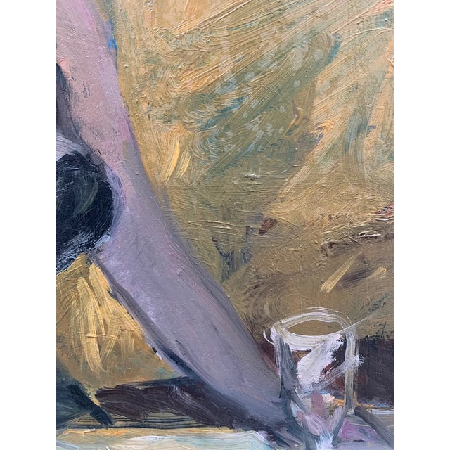Late 20th Century Bruno Paoli "Provocation" Original Italian Modern Figurative Portrait, 20th Century Florence Italy Fine Art Painting, Oil on Canvas, 25.5x21.25" For Sale - Image 5 of 8