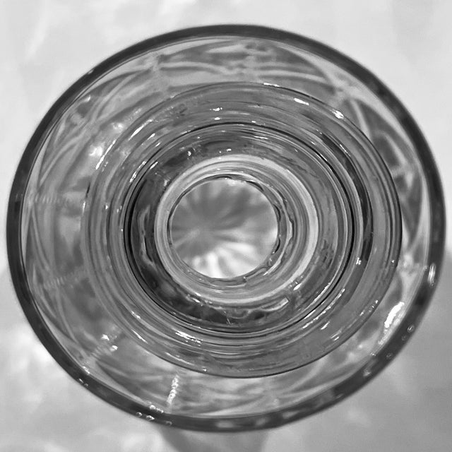 Transparent Antique Georgian Style Cut Lead Crystal Decanter For Sale - Image 8 of 9