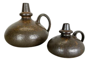 Abstract Pottery Vase Objects by Rudi Stahl, Germany, 1970s, Set of 2