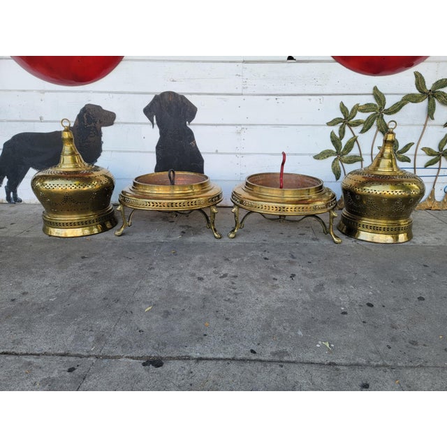 1960s Two French Style Brass & Copper Bell Brazier Heater For Sale - Image 17 of 18