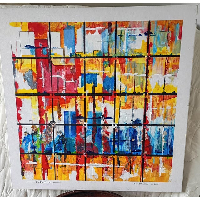 2017 Ross David Smith "Reflections" Abstract Painting For Sale - Image 12 of 14
