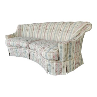 Thomasville Curved Channel Back Sofa For Sale