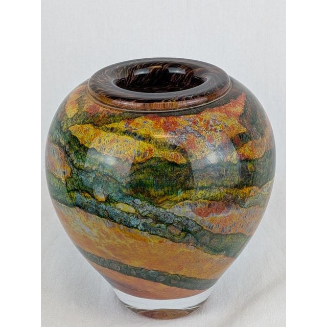 Glass Blown Glass Vase by Jean Claude Novaro, 1990s For Sale - Image 7 of 7
