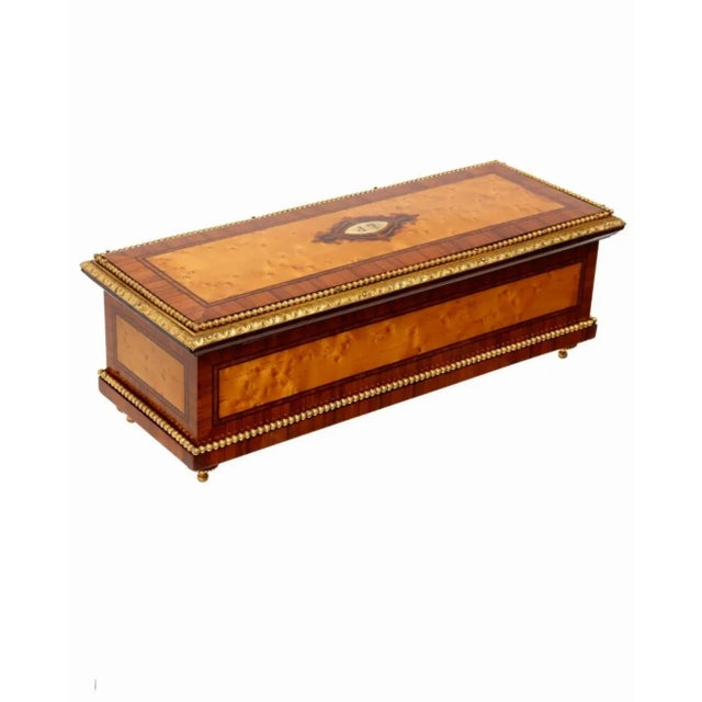 19th Century 19th Century Paul Sormani Signed French Napoleon III Inlaid Glove Box For Sale - Image 5 of 9