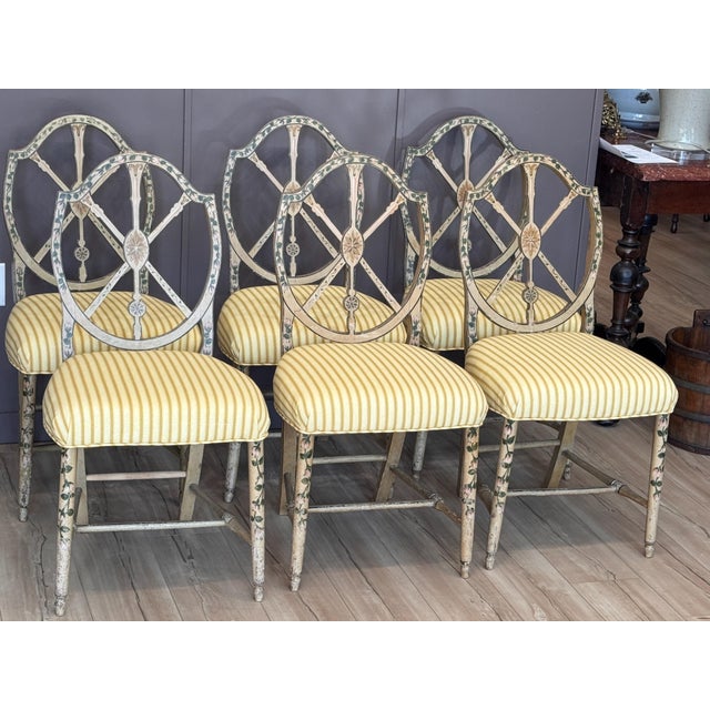 Set of Six English George III Style Wheel-Back Dining Chairs For Sale - Image 6 of 17