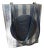 1990s Black PVC Pequin Striped Pattern Shoulder Bag by Fendi Rome For Sale
