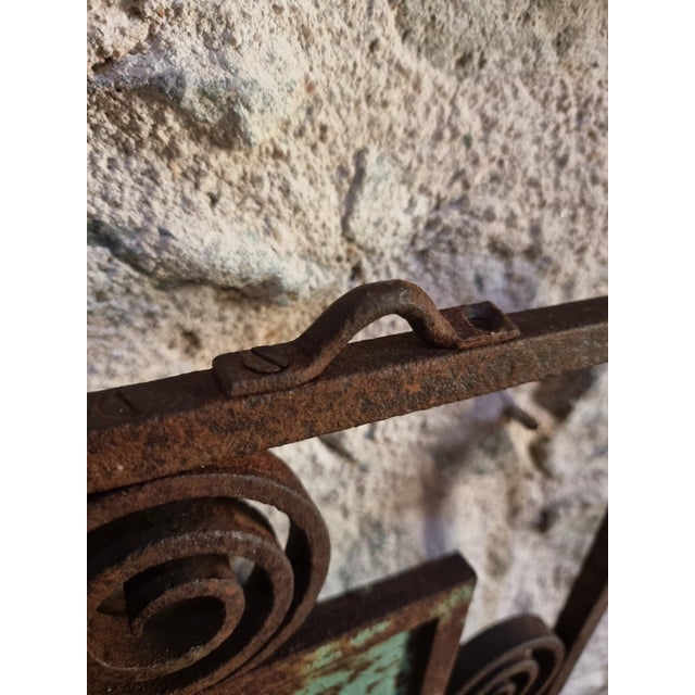 Brown Antique French Double-Sided Shop Sign in Iron Frame, 1890s For Sale - Image 8 of 18