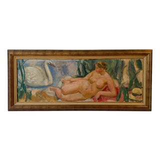 Maurice Barraud, Leda, 1927, Oil on Canvas, Framed For Sale