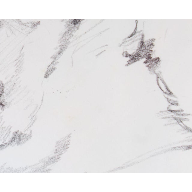 Charcoal Portrait Drawing of a Man by James L. Bruch For Sale - Image 4 of 7