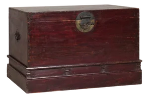 Antique Chinese Reddish-Brown Lacquer Blanket Chest