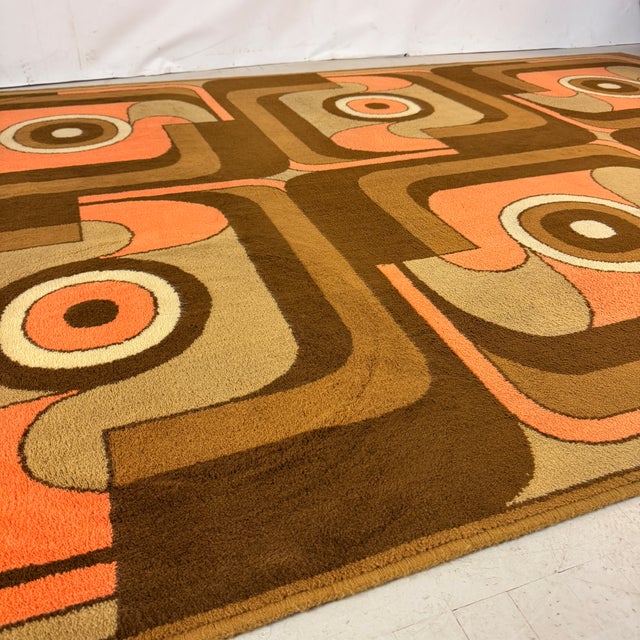 1970s Hungarian Latex Rug by Ferenc Fekete for Farao, 1974 For Sale - Image 5 of 5