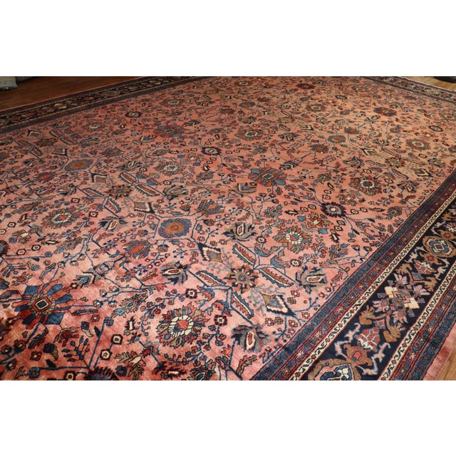 Textile Early 20th Century Persian Bibikabad Oversize Rug - 12'2" x 20'2" For Sale - Image 7 of 11