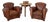 Pair of Antique French Leather Club Chairs - Circa 1920s For Sale