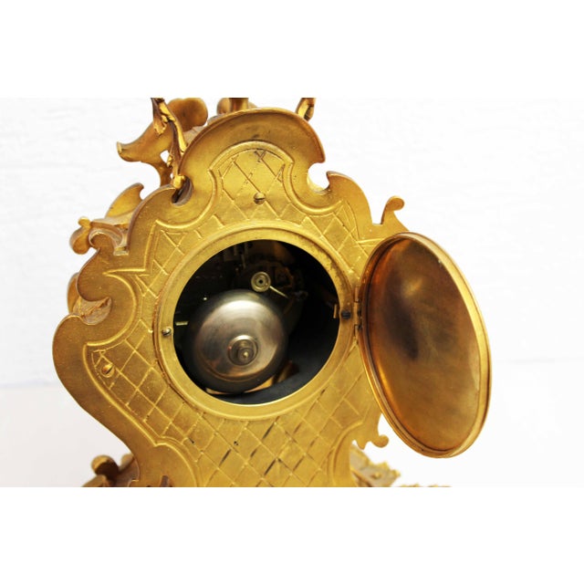 Clock in Bronze and Cloisonné Enamels, 1940s For Sale - Image 6 of 18