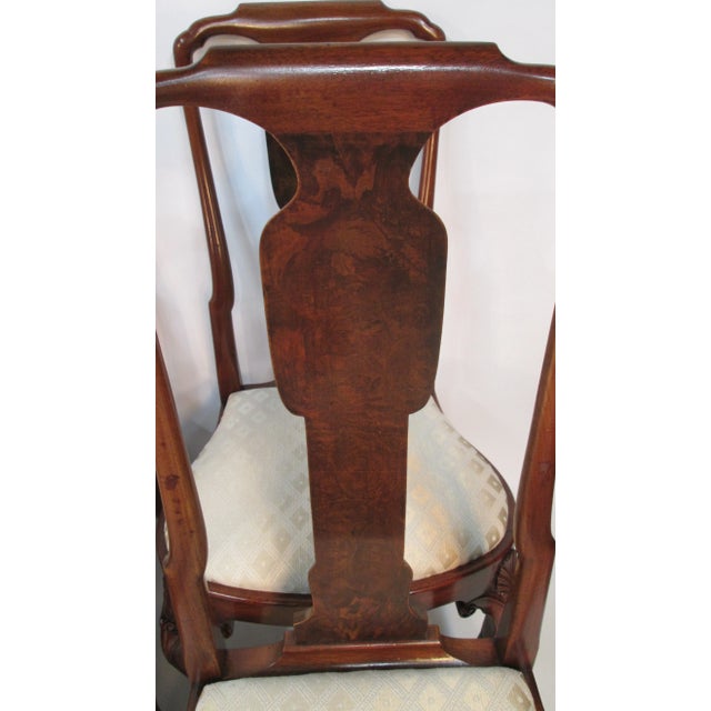 Early 1900s Set of 8 Queen Anne Walnut Chairs by Irving and Casson For Sale - Image 12 of 12
