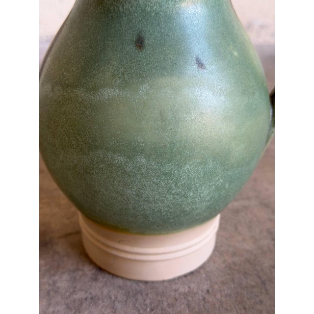Mid 20th Century Vintage Mid-Century Modern Green Keramik Ceramic Pitcher Jar For Sale - Image 5 of 10