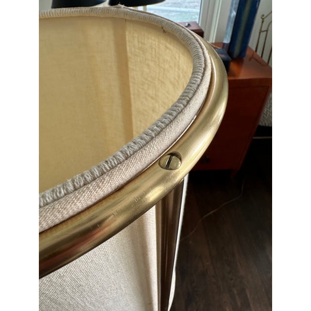 Metal 1950s T. H. Robsjohn-Gibbings Brass Tripod Floor Lamp Style #215 For Sale - Image 7 of 12
