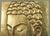 Figurative Three-Panel, Large (3 by 3.5 Feet) and Impressive Buddha Head Panel, Gold Finish For Sale - Image 3 of 7