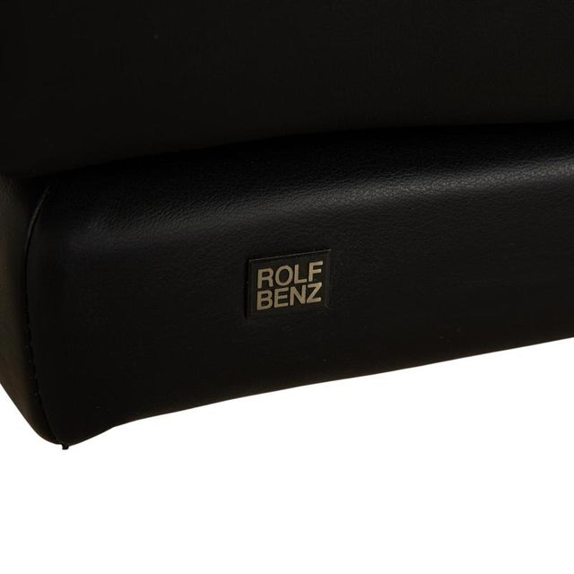 Model 6600 2-Seater Sofa in Black Leather from Rolf Benz For Sale - Image 11 of 15