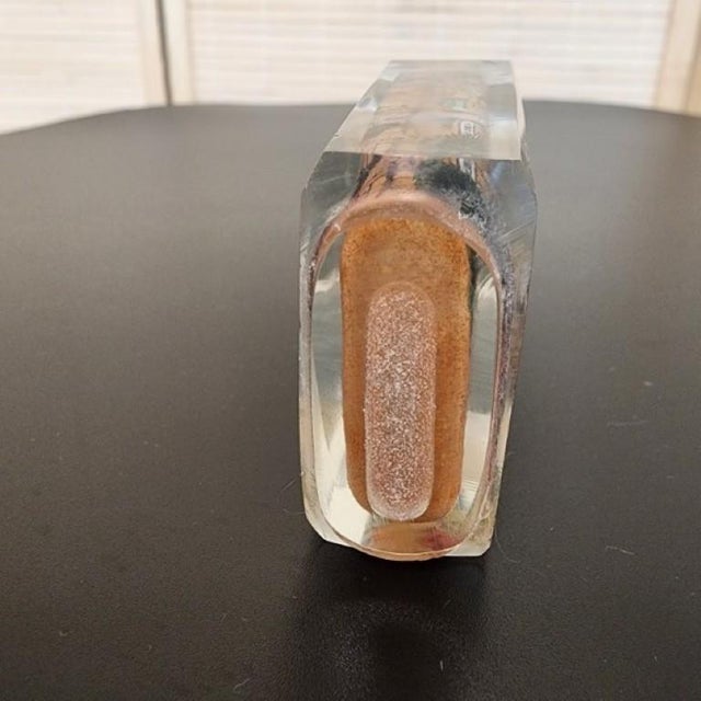 Vintage Signed Chinese Reverse-Painted Art Glass Snuff Bottle For Sale - Image 6 of 9