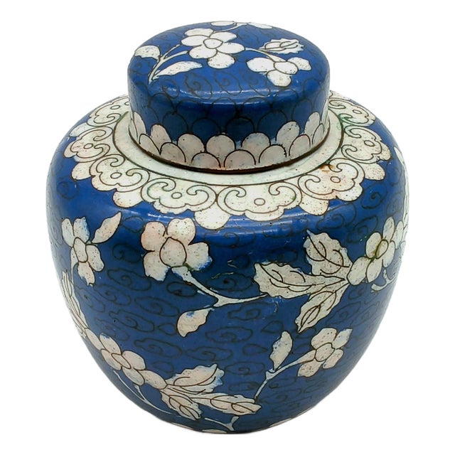 Antique Chinese Cloisonné Ginger Jar For Sale